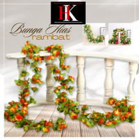 Daun Hias Bunga Rambat Juntai Tanaman Dekorasi Fleur Rumah Artificial Flowers Mini Rose