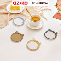 AZKO Ataru Tatakan Gelas Diatomite Kuma - Cokelat Coaster Alas Tempat Minum Perlengkapan Dapur Dining Tools