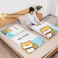 IBUMILLENIAL Set 5pcs Plastik Vacuum Kantong Pakaian Travel Motif Kartoon Anti-air Dipakai Berulang vacuum bag travel backpack