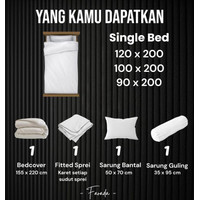 BEDCOVER SET CARAMEL MIX LATTE // BEDCOVER SET SEPREI POLOS AESTHETIC