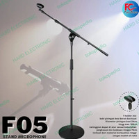 PREMIUM STAND MIC FIRSTCLASS F05 STAND MICROPHONE F 05 KAKI BULAT FIRST CLASS
