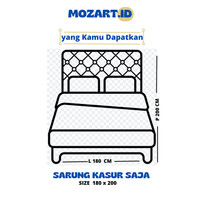 Sarung kasur busa resleting 180x200x20 - Sprei resleting no 1