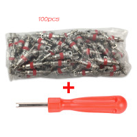 100Pcs/Set Car Truck Replacement Tire Tyre Valve Stem Core Part New Tire repair tool Copper
