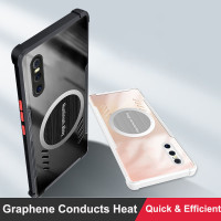 For Vivo X27 Graphene Vent Hole Case For Vivo X 27 Heat Dissipation Breathable + Radiator For Vivox27 X30 X70 X90 Pro+