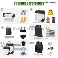 Tas Pouch Organizer Travel Storage Bag Penyimpanan Baju Pakaian Sepatu Laundry Pouch Dalam Koper 7 in 1