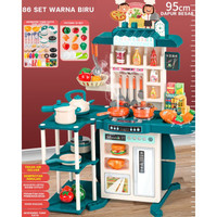 Terlaris Funtoy 86/54 Pcs 95Cm Mainan Kitchen Set Jumbo Dengan Wastafel Mainan Anak Spraying Mist Kitchen Original