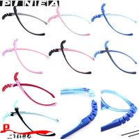 Nanas Kacamata Lengan Bicolor Snap-on Anti-Slip Aksesoris Kacamata