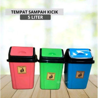 Tempat Sampah 5LITER / Tempat Sampah Indoor Outdoor / Tempat Sampah Tutup / Tempat Sampah Florence Warna Cerah / Tong sampah - Tmpt sampah 5L Kicik