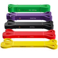 Custom Logo Loop Latex Gym Resistance Band Set Sports Training Pull-Up Assist Equipment Convenient Packed Bags Yoga Exercise