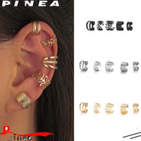 Nanas 5pcs/set Klip Telinga Tanpa Tindik Fashion Warna Emas Tulang Rawan Palsu Sederhana