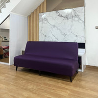 Dijual sarung sofa bed/ cover sofa bed ukuran L - ungu tua, size MTerlaris