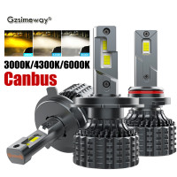 H4 Led Car Light H7 H1 Canbus H8 H11 Headlamp 130W 30000LM 9005 9006 H3 Auto Fog Lamp 3000K 4300K 6000K Tricolor Headlight Bulbs