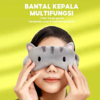 Bantal Kepala Multifungsi Bantal Travelling Penutup Mata Versi 2 2in1 Eye Mask and Neck Pillow Package Penutup Mata traveling Lucu Multifungsi
