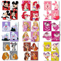 Mickey Minnie Princess Iron on Transfers Heat Press Stickers for Clothes Thermal Patches on Tshirts