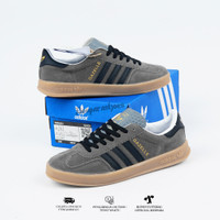 SEPATU SNEAKERS PRIA HANDBALL GAZELLE GREY BLACK GUM 100% BNIB AUTHENTIC
