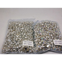 (TERLARIS) DIAMOND CANGKANG / PERMATA CANGKANG "3D" SS35 5 GROSS PUTIH, PUTIH AB