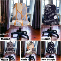 OFFICE CHAIR COVER motif/Sarung kursi kantor elastis size XXL - Random/Acak