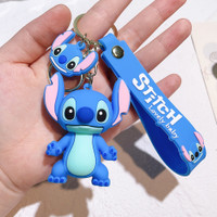 Anime Character Stitch Pink Blue Purple Orange Multi Color Pendant Keychain Car Pendant Decoration Keychain Girl Birthday Gift