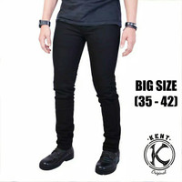 CELANA JEANS JUMBO BLACK SLIMFIT 35-42