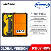 DISKON Ulefone Armor Pad 2 Tablet Rugged 4G 11 inch 16GB 256GB IP68/IP169K - Hitam