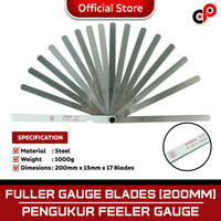Fuller Gauge Blades | Feeler Gauge | 17 Blades | 100, 200, 300 mm| - 200mm