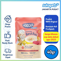 Moochie Pouch Cat Food Creamy Broth Tuna Shrimp 40gr