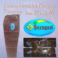 Lucunik-Celana Sekolah Pramuka Gemblok Panjang Karet (MERK SERAGAM DAN BULLOVA