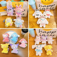 Part 3 ʟᴀɢɪ ᴠɪʀᴀʟ** Boneka Gantungan Kunci Jepang Keychain Plushies Kawai  Karakter Gantungan Kuromi Cantik Lucu Anak Gantungan My Melody Pompompurin Cinnamoroll Spesial