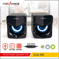 Advance Speaker Mini Kabel CLS-101 Speaker Komputer Laptop PC Deep Bass 3.5mm Aux Audio Usb Jack Portable LED Music Mini for Gaming
