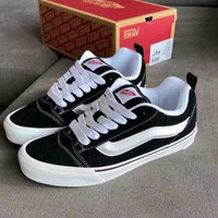 Sepatu Sneakers Gemuk Knu Skool Black and White Sneakers for Men and Women Berkualitas