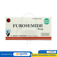 FUROSEMIDE YARINDO 40 MG BOX 100 TABLET