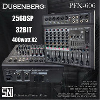 Power Mixer Sound DUSENBERG PFX 606 6 Channel Teknologi Terbaru Efek DSP 256 32 Bit Bluetooth Resmi Original