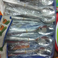 12 Pcs Garpu dan Sendok Biasa Stainless Steel untuk Dapur - Kitchenware Kitchenware by Dekorista