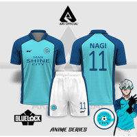Jersey Futsal & Jersey Sepak Bola Printing Ars Series Anime Blue Lock Cosplay Manshine City