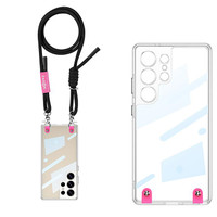 Case Samsung Galaxy S25 Ultra S25 Plus S25 5G Clear Airbag Strap with Lanyard Premium Casing
