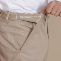 BlueButton Celana Pria Chino Slim Fit Ankle Pants Magic Waist 2.0