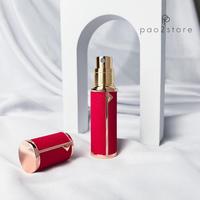 Botol Travel Spray SULTAN 5ml - Premium Mini Parfum Atomizer Bottle Refillable - Leather Style Bottom Filling Aluminium - Soul Red