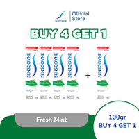 Sensodyne Toothpaste Pasta Gigi Sensitif Nafas Segar Fresh Mint 5x100gr [5 PCS]