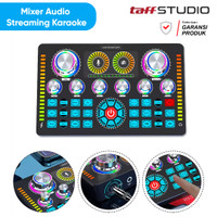 TaffSTUDIO Live Sound Card External Mixer Audio Streaming Karaoke Phantom Power 48V - Q7