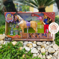 PROMO / TERMURAH Palomino Horse and Rider Playset with Realistic Sounds TERBAIK