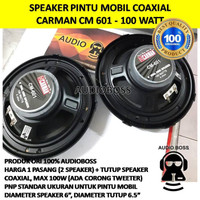 diskon terbatas!!Speaker Pintu Mobil 6 inch 6in 6” 6.5" Carman CM-601 Woofer 100 W