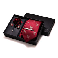 Great Quality Fun Animal Ties for Men Designer Handkerchief Cufflink Tie Clip WOVEN Casual Necktie Set Festival with Gift Box