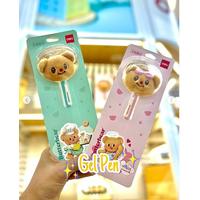 Pulpen Gel Deli x Butterbear 0.5mm Hitam - HY005