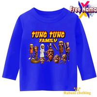 Baju kaos anomali tung tung saur family kaos anak lengan panjang Fashion 774