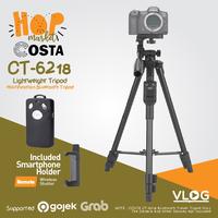 COSTA CT-6218 Tripod Smartphone / Kamera with Bluetooth Wireless Remote & Holder HP XL