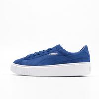 puma black trace suede platform trainers