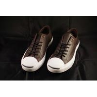 leather silver converse