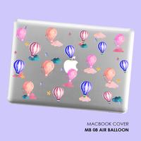 custom macbook cover hardcase bisa tambah nama hot air balloon
