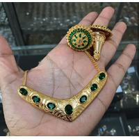 KALUNG MINANG BESAR XUPING+SUBENG PADI MOTIF BALI HIJAU KMBSP 03