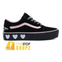 vans old skool platform heart